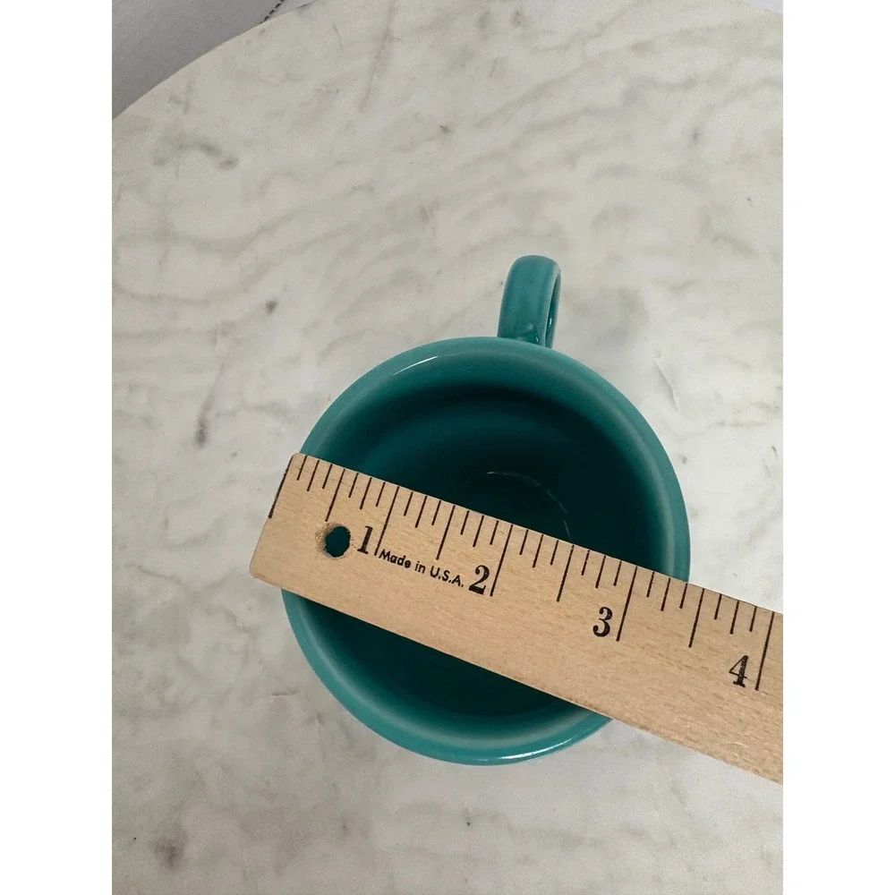 Fiesta Turquoise Cup & Saucer Set  Fiestaware HLC‎ Teal Blue Green FLAW
